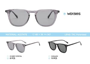 Acetate plastic frames polarized sunglasses WD1389S