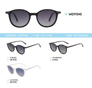 Acetate plastic frames polarized sunglasses WD1134S