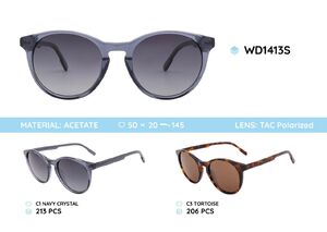 Acetate plastic frames polarized sunglasses WD1413S