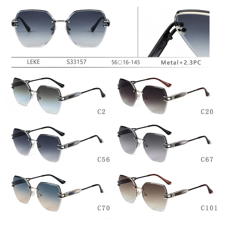 Polarized metal sunglasses Leke S33157
