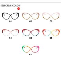 Plastic glasses with blue light protection for women 8009-PN