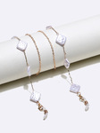 Fashion glasses chain with diamond form pearls GL1328