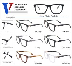 Plastic acetate frame with spring hinges D5015-DA