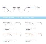 Titanium metal rimless frame TW3018