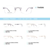 Titanium metal rimless frame TW3018