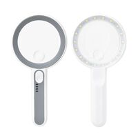 Magnifier with universal backlight, magnifying glass with handle 7518C-XX, diameter 75 mm, magnification: 5Х, 12Х