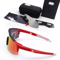 Safety shockproof sports goggles with 3 caps 骑行套装-109-带近视