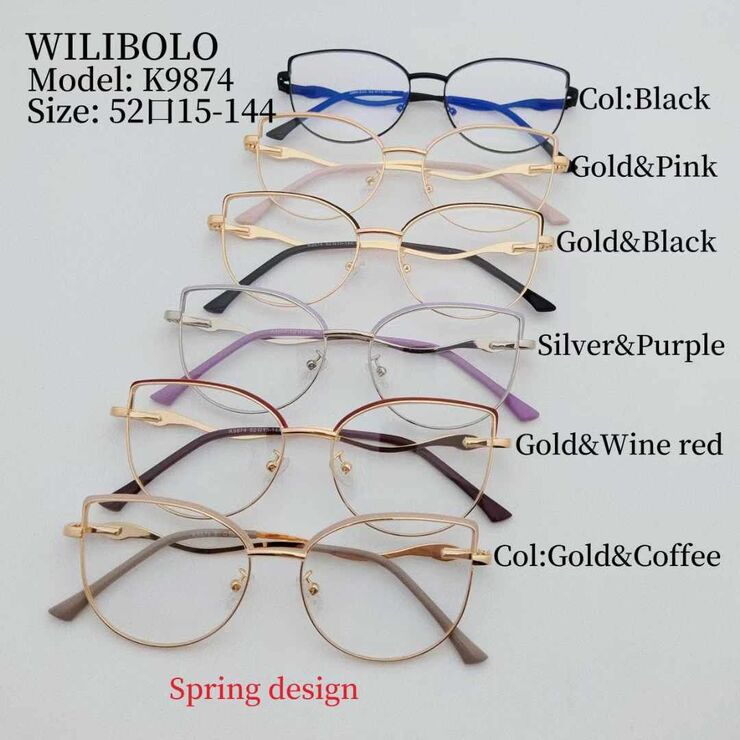 Оправа металлическая ультратонкая женская с флексом Wilibolo K9874