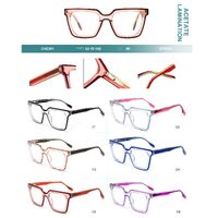 Plastic frames for glasses, acetate lamination with spring hinges Big City CH2301