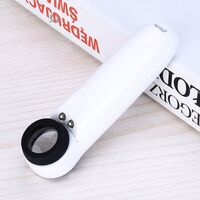 Magnifier with universal backlight, magnifying glass with handle 6B-1B-XX, diameter 21 mm, magnification: 40Х