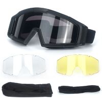 Safety shockproof tactical goggles, 3-lens set, 1608战术-DX
