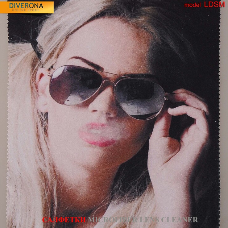 Салфетка для очков из материала микрофибра, плотный материал KITTY