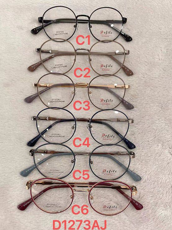 Metal frame for glasses with spring hinges Defile D1273AJ