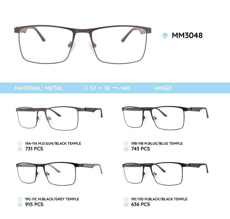 Metal men's frames for glasses MM3048
