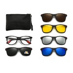 Оправа El Dorado с комплектом поляризационных солнцезащитных насадок (клипон) на магните 2317A  (5 штук)