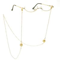 Metal non-slip chain, with rhinestones and a pearl ball, for glasses and masks GL265