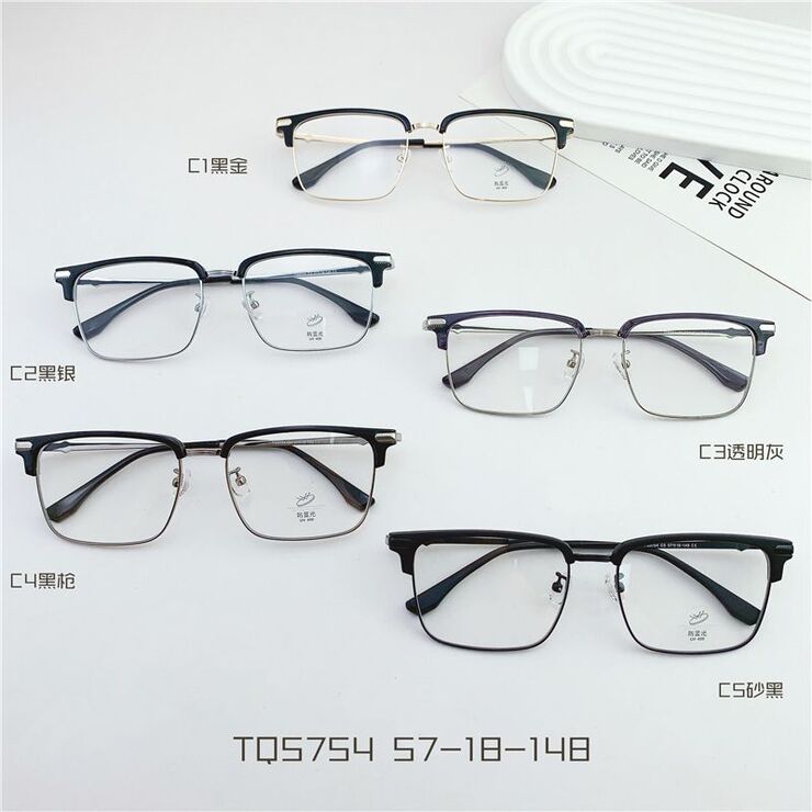 Оправа гибридная, металл + TR90, линзы с Blue Block покрытием SANTA TQ5754