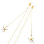 Metal non-slip chain, with pendant starfish and pearl, for glasses and masks GL306