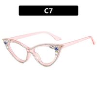 Plastic glasses with blue light protection and rhinestones for women 97073镶钻-PN