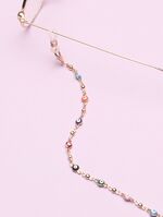 Металлическая нескользящая цепочка, с глазами и бусинами, для очков и масок GL689