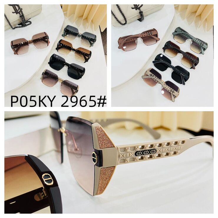 Polarized metal + TR90 sunglasses P05KY 2965