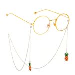Metal non-slip chain, with pineapple pendant, for glasses and masks GA033