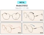 Metal eyeglasses frame for women with spring hinges 210552 (item in stock)