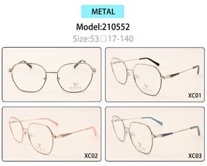 Metal eyeglasses frame for women with spring hinges 210552 (item in stock)
