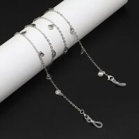 Silver-colored metal non-slip chain, with silver shell, for glasses and masks GL921