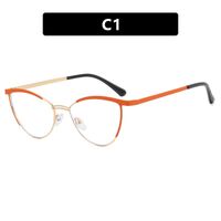 Metal glasses with blue light protection for women 8240-3007-PN