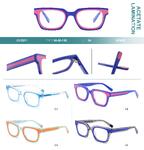 Plastic frames for glasses, acetate lamination Big City CH3211