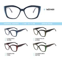 Plastic acetate eyeglasses frame for women WD1489