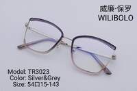 Оправа металл + TR90 ультратонкая женская с флексом Wilibolo TR3023
