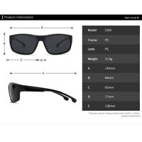 Plastic square sunglasses for men Elit 2240-EL