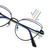 Metal glasses with blue light and UV protection 9745-GT