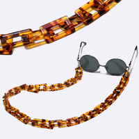 Natural black stone glasses chain GL1199