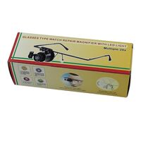 Лупа бинокулярная с подсветкой, увеличительное стекло с креплением на голову 9892A-XX, увеличение: 20Х