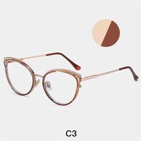 Combined frame (metal + TR90) or glasses with blue light protection, with spring hinges FA87240