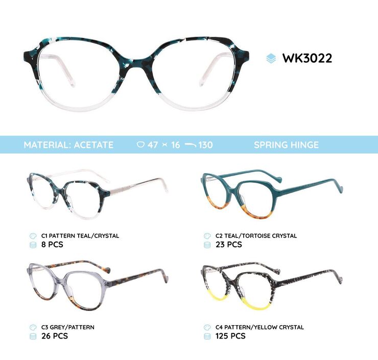 Acetate plastic frames for kids WK3022