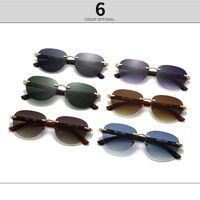 Metal rimless round retro sunglasses Elit 3073-EL