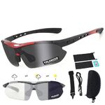 Safety shockproof tactical polarized photochromic goggles, 3-lens set, 0923-1-DX