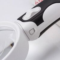 Лупа с универсальной подсветкой, увеличительное стекло с ручкой 77390B-XX, диаметр 90 мм, увеличение: 5Х