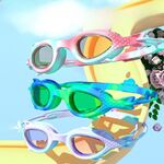 Swimming waterproof anti-fog goggles for kids (3-14 years), with silicone cap, YJ627-YU