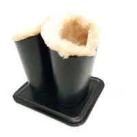 Double eyeglasses and accessories plush case stand holder H008-4-HE