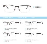 Оправа для очков металлическая мужская полуободковая MM3040