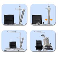 Рабочее место офтальмолога, комбинированный стол с кнопочным управлением + кресло S-550B, столешница 1020*480 мм 