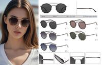 Polarized metal sunglasses for women Leke LK34027