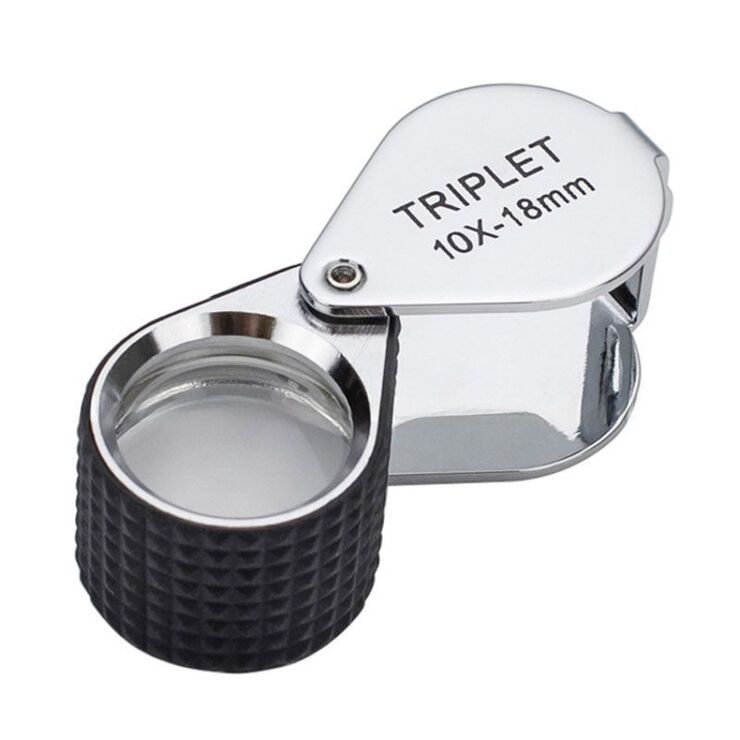 Folding magnifier 7007D胶皮-XX, diameter: 18 mm, magnification: 10X