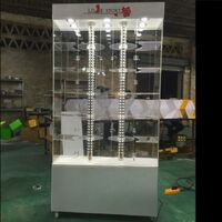 Acrylic floor rotating display stand for glasses, frames, cases and accessories with 2 columns, size 176 * 88 cm