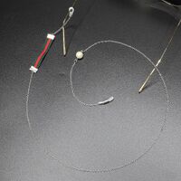 Metal non-slip chain, with cloth strap and pearl, for glasses and masks GL416